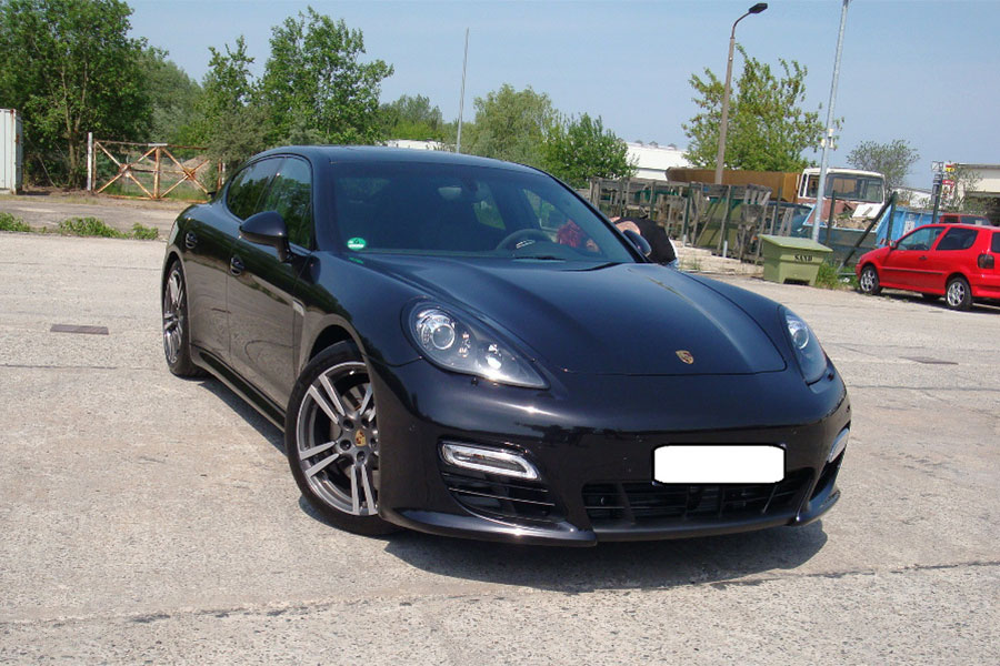 Porsche mit transparenter Folien